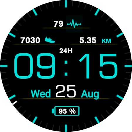 Casual Watchface AKM Wear OS - Image screenshot of android app