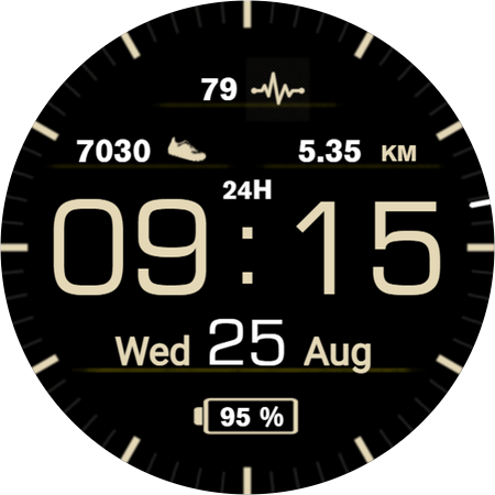 Casual Watchface AKM Wear OS - Image screenshot of android app