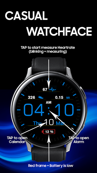 Casual Watchface AKM Wear OS - Image screenshot of android app