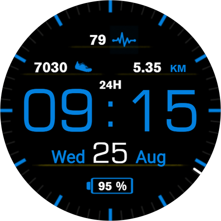 Casual Watchface AKM Wear OS - Image screenshot of android app