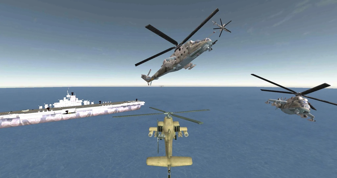 Gunship Helicopter War game - Gameplay image of android game