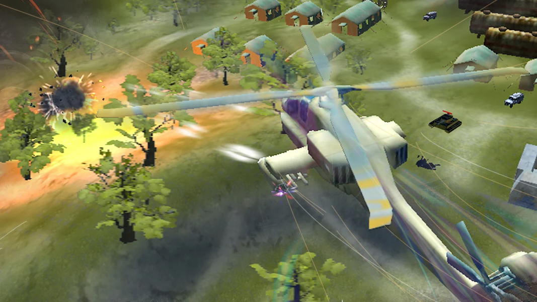 Gunship Helicopter War game - Gameplay image of android game