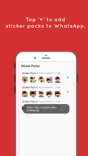 Ang Ku Kueh Girl WA Stickers - Image screenshot of android app