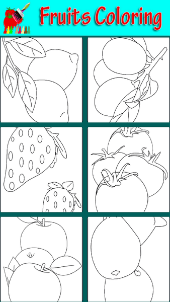Fruits Coloring Book Game - عکس بازی موبایلی اندروید