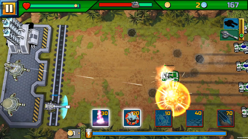 Tank ON 2 Jeep Hunter - Arcade Base Defender - Gameplay image of android game