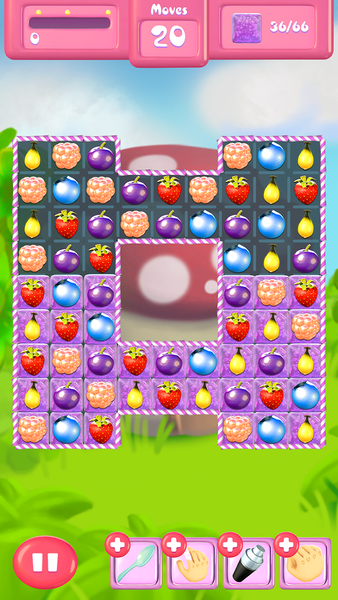 Berries Match Three, connect a - Image screenshot of android app