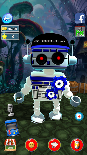 RoboTalking robot pet speaks - Gameplay image of android game