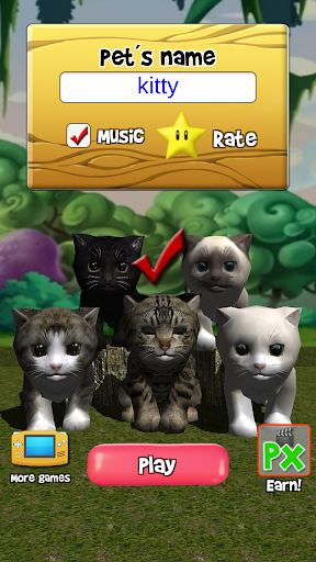 Talking Kittens virtual cat - Gameplay image of android game