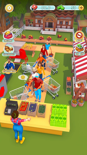 My Farm Life: Idle Supermarket - Gameplay image of android game