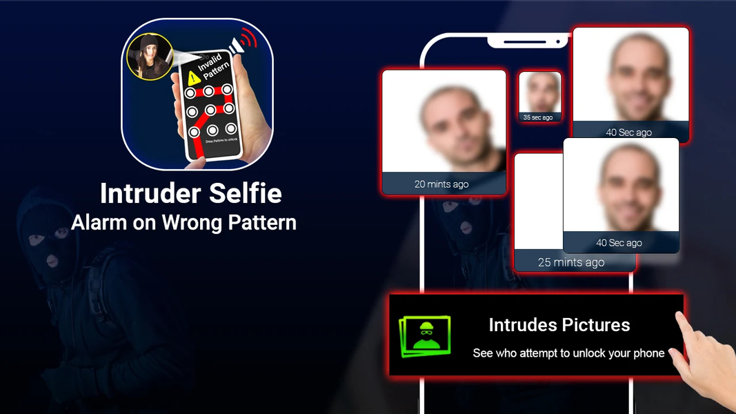 Alarm on Wrong Pattern - Image screenshot of android app