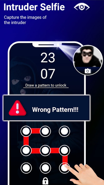 Alarm on Wrong Pattern - Image screenshot of android app