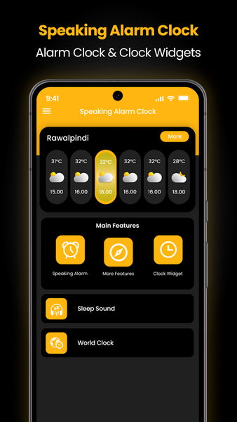 Speaking Alarm Clock Widgets - عکس برنامه موبایلی اندروید