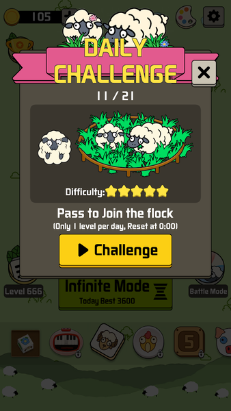 Sheep N Sheep: Daily Challenge - عکس بازی موبایلی اندروید