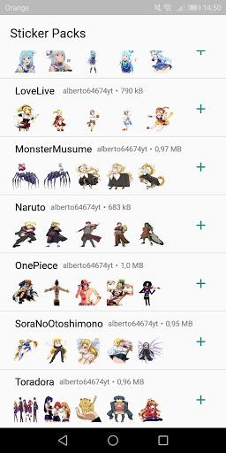Anime Stickers for Whatsapp - WAStickerApps ADFREE - Image screenshot of android app