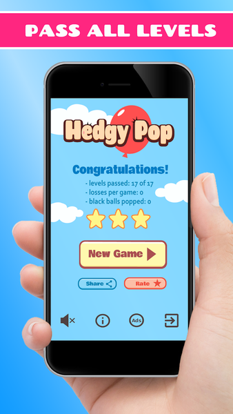 Hedgy Pop. Hedgehog balloons - عکس بازی موبایلی اندروید