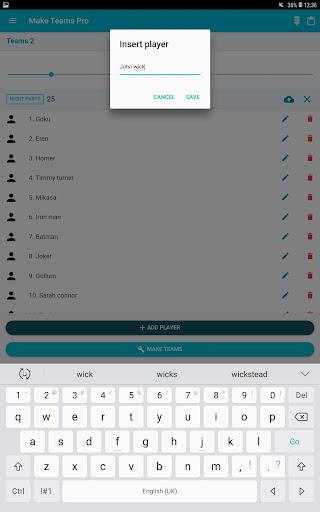 Make Teams Pro - Random Teams - Image screenshot of android app
