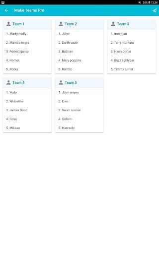 Make Teams Pro - Random Teams - Image screenshot of android app
