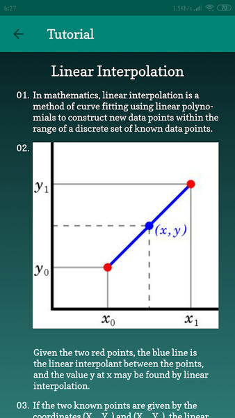 Interpolation Calculator - عکس برنامه موبایلی اندروید