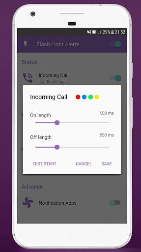 Color Phone flashlight Color Call Flash Torch led - Image screenshot of android app