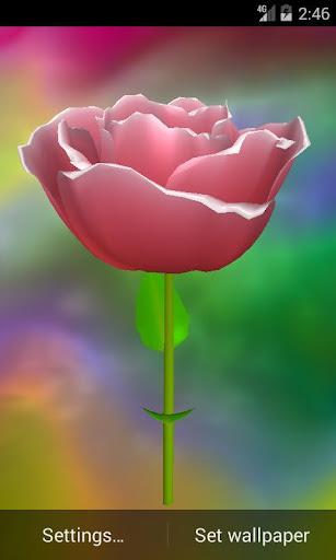 3D Rose Live Wallpaper - عکس برنامه موبایلی اندروید