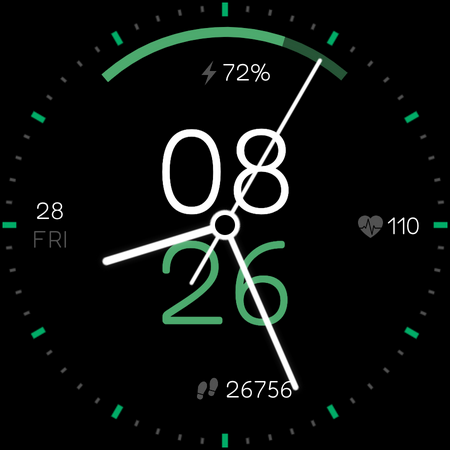 Radiant Digital - watch face - Image screenshot of android app