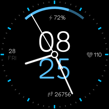 Radiant Digital - watch face - Image screenshot of android app