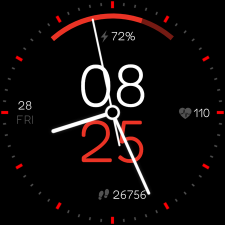 Radiant Digital - watch face - Image screenshot of android app