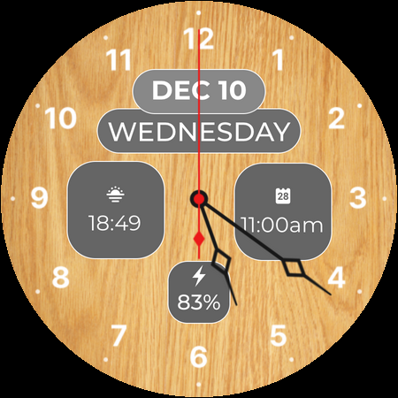 Wood Grain - watch face - عکس برنامه موبایلی اندروید