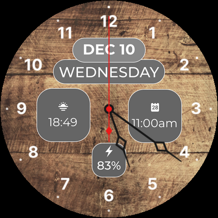 Wood Grain - watch face - عکس برنامه موبایلی اندروید