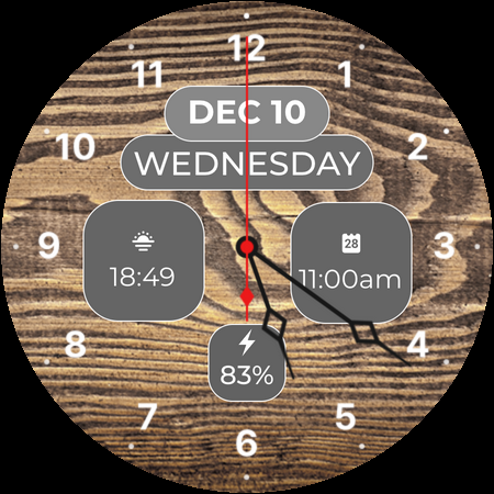 Wood Grain - watch face - عکس برنامه موبایلی اندروید