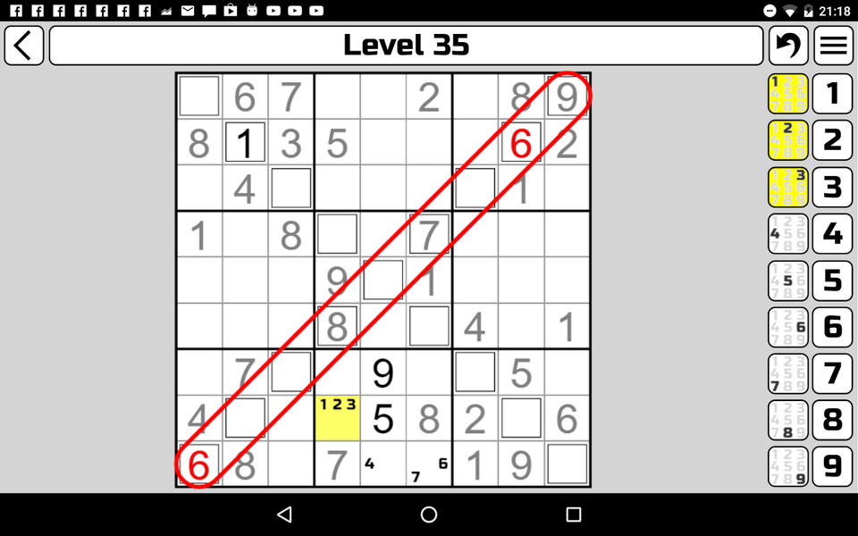 Sudoku X - عکس بازی موبایلی اندروید