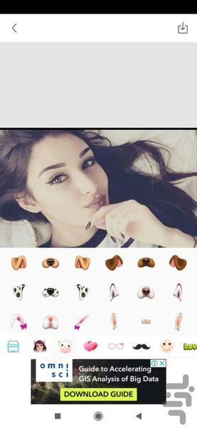 شکلک روی عکس - عکس برنامه موبایلی اندروید