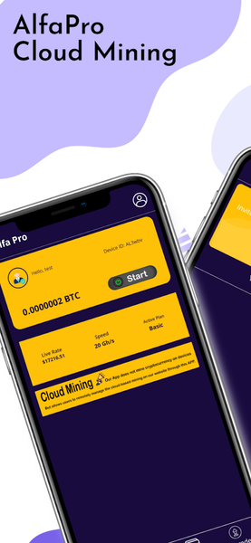 AlfaPro - Bitcoin Cloud Mining - Image screenshot of android app