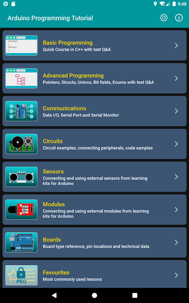 Arduino Programming Tutorial - Image screenshot of android app