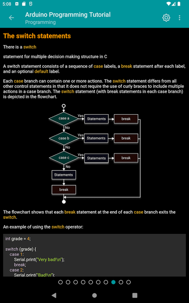 Arduino Programming Tutorial - Image screenshot of android app