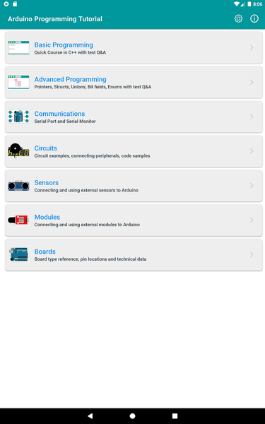 Arduino Programming Tutorial - Image screenshot of android app