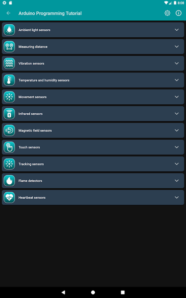 Arduino Programming Tutorial - Image screenshot of android app