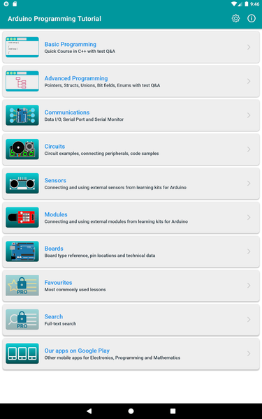 Arduino Programming Tutorial - Image screenshot of android app