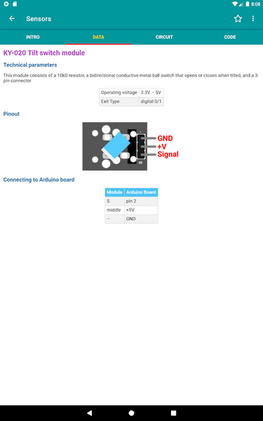 Arduino Programming Tutorial - Image screenshot of android app