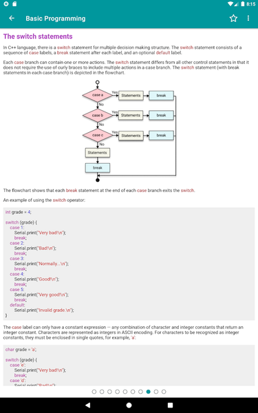 Arduino Programming Tutorial - Image screenshot of android app