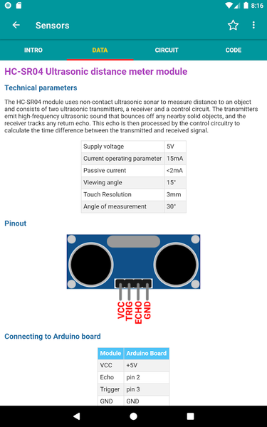 Arduino Programming Tutorial - Image screenshot of android app