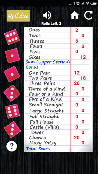 Maxi Yatzy - عکس برنامه موبایلی اندروید