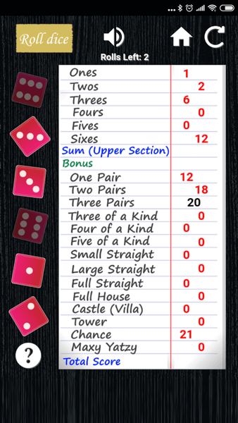 Maxi Yatzy - عکس برنامه موبایلی اندروید