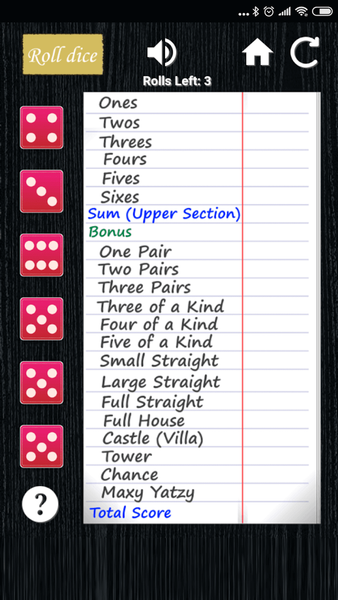 Maxi Yatzy - Image screenshot of android app