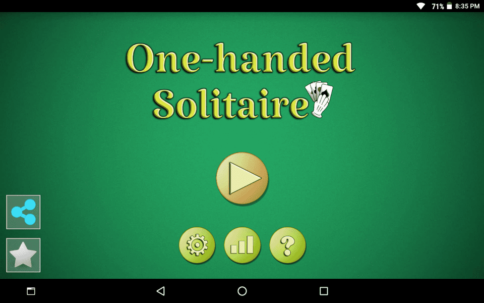 One-handed Solitaire - عکس بازی موبایلی اندروید