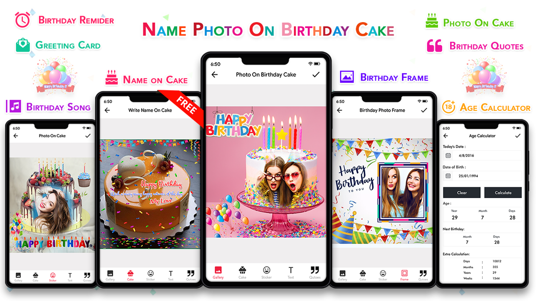 Name Photo On Birthday Cake - Image screenshot of android app