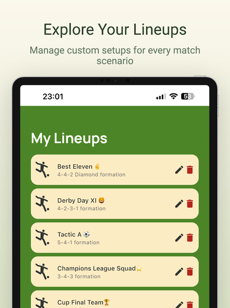Lineup Builder - Image screenshot of android app