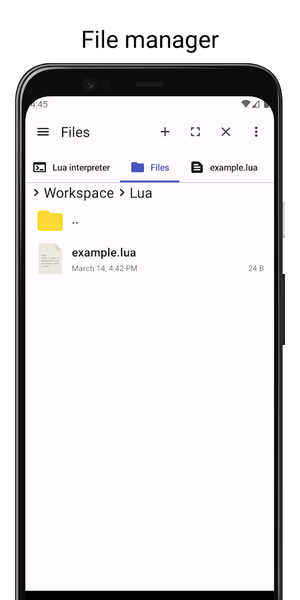 LuaDroid - ide for lua - Image screenshot of android app