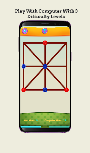 Three Men's Morris, Three Bead - Gameplay image of android game