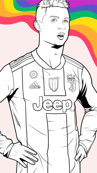 Draw Coloring Football Players - عکس برنامه موبایلی اندروید